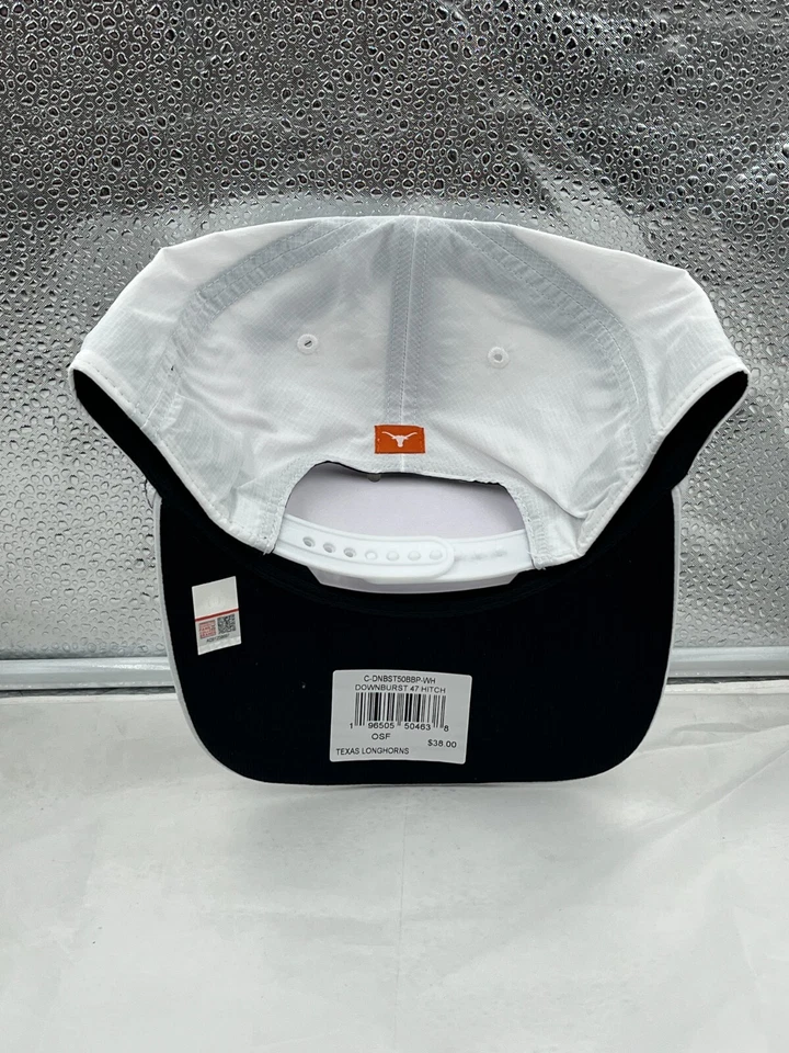 Sombrero ajustable con cuerda de enganche blanco marca Texas Longhorns NCAA '47 Snapback Foto 3 de 4