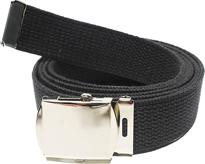 Army Web Belt 100% Cotton Canvas Military Color Adjustable Strong