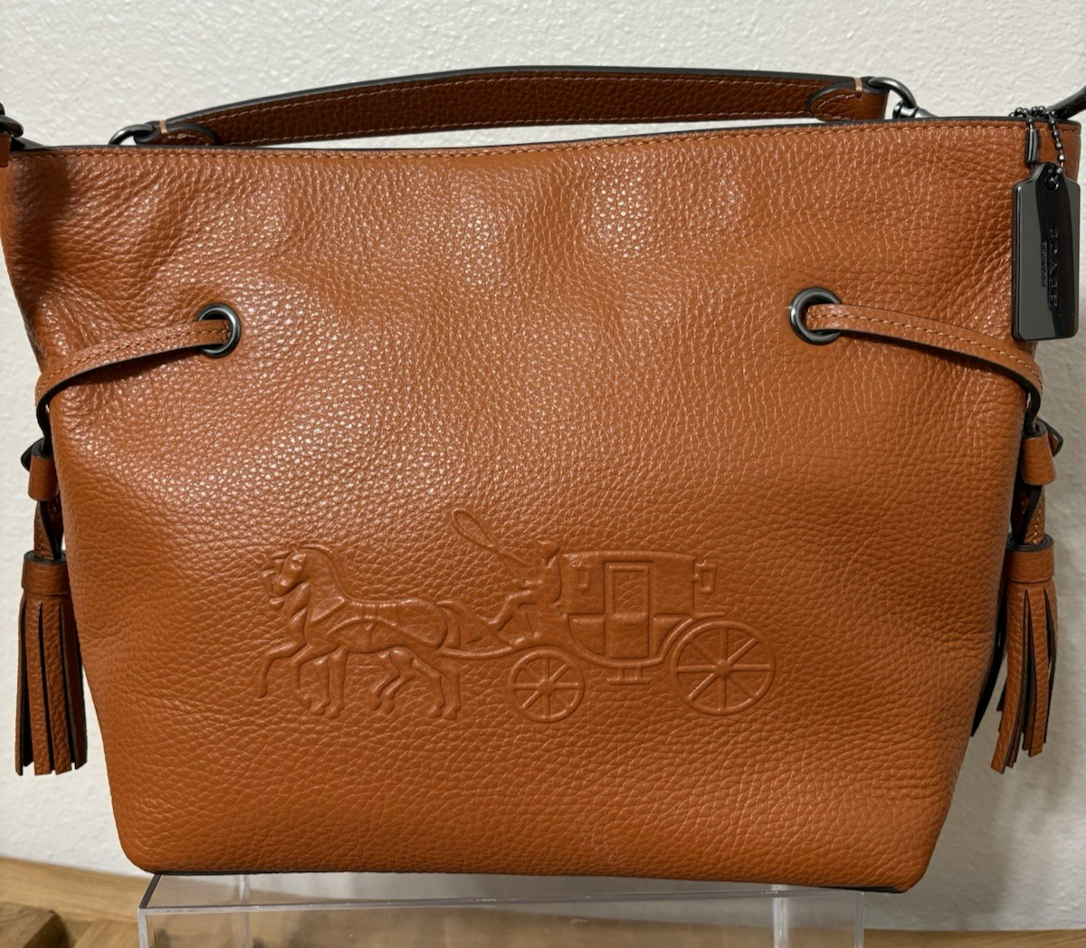 Coach CA213 Andy Crossbody 2 Way Bag Purse Horse Carriage Motif