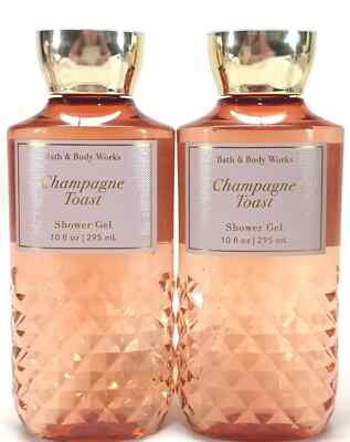 2-BATH & BODY WORKS CHAMPAGNE TOAST SHOWER GELS  10 OZ EACH NEW