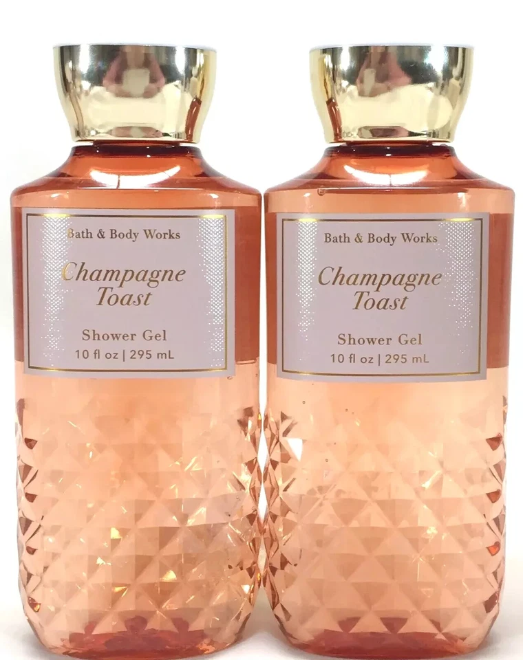 2-BATH & BODY WORKS CHAMPAGNE TOAST SHOWER GELS 10 OZ EACH NEW
