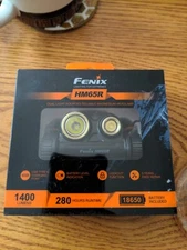Fenix HM65R 1400 Lumen Spot and Floodlight USB Rechargeable Headlamp & Battery
