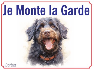 Autocollant "Je Monte La Garde" 5cm - Sticker Chien Mignon - Neuf Fabriqué En France