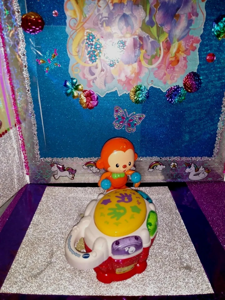 🦄VTech / Toddler's "Baby Beats" {Monkey} Drum Fun Learning '2016 9.5"L Toy! - Image 4 of 4