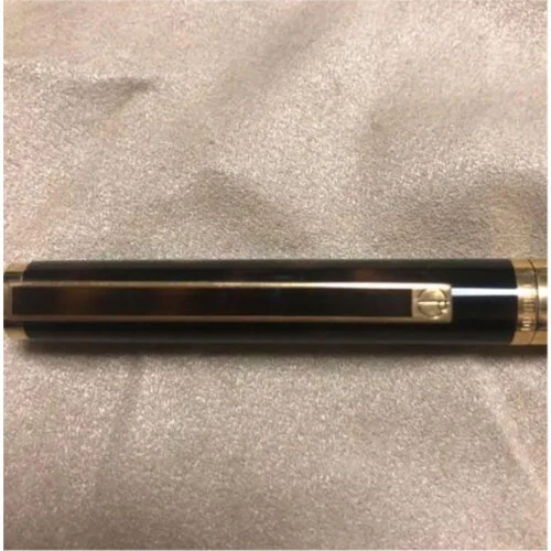 Caneta-tinteiro Dunhill 14K mármore laca ouro vintage excelente limitada de JP - Imagem 2 de 4