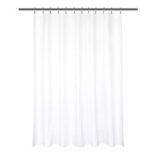 Waterproof Fabric Short Shower Curtain Liner Microfiber 72" W x 66" H - Hotel...