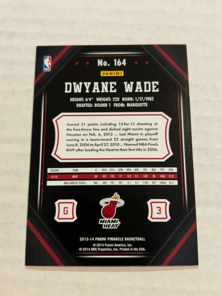 2013-14 PANINI PINNACLE ДУЭЙН УЭЙД 19/25 ХУДОЖНИК ДОКАЗАТЕЛЬСТВО ЗЕЛЕНОЕ ТЕПЛО SSP - Изображение 2 из 2