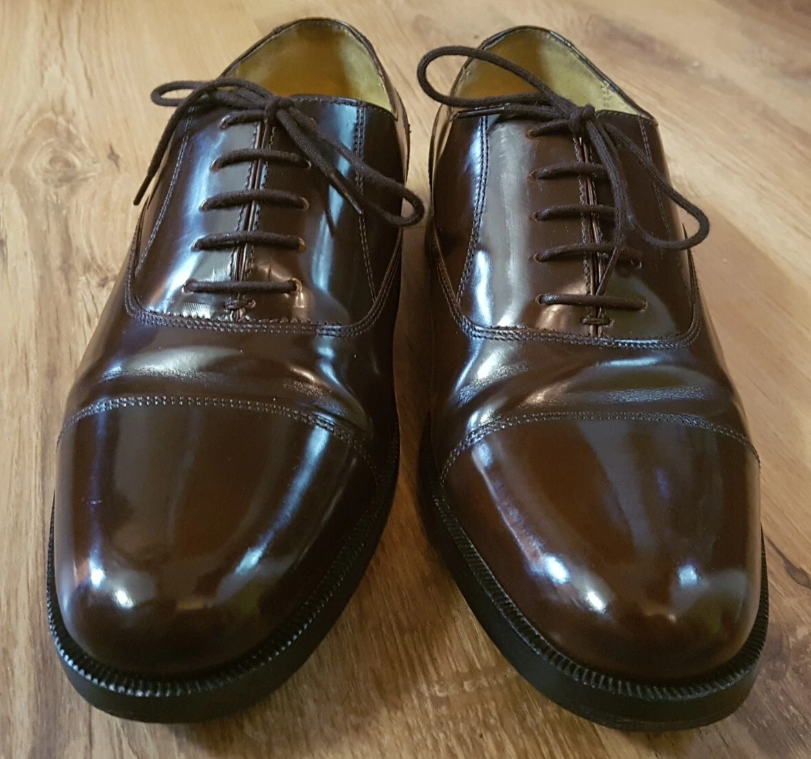 Scarpe Oxford Clarks da uomo marroni in pelle taglia 8 suole stringate in pelle