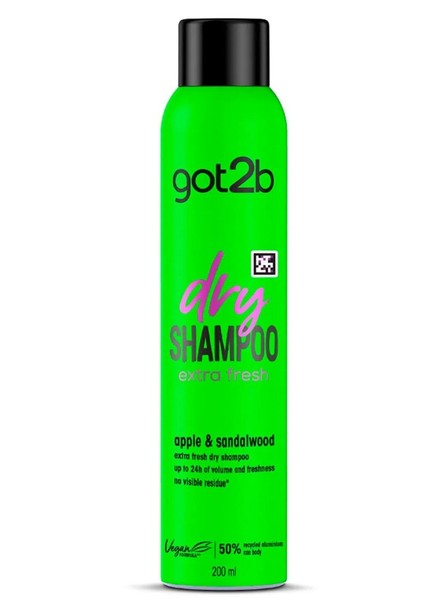 29,00€/L- 6X Schwarzkopf Got2B Trockenshampoo Extra Fresh-Apfel&Sandelholz-200Ml-image