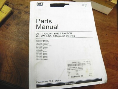 Caterpillar Cat D6T Crawler Tractor DIFF STEER  Dozer Parts Manual HTZ KMR TMY