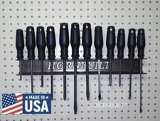 Hornbuilt screwdriver rack clean organization holds 12 MADE IN USA