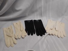 Vintage Womens Driving Gloves Size 7 Lot of 3 Black White