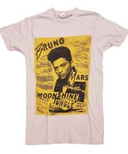 Adult Small Vintage 2013 Bruno Mars T-Shirt Moonshine Jungle Rare Concert Merch