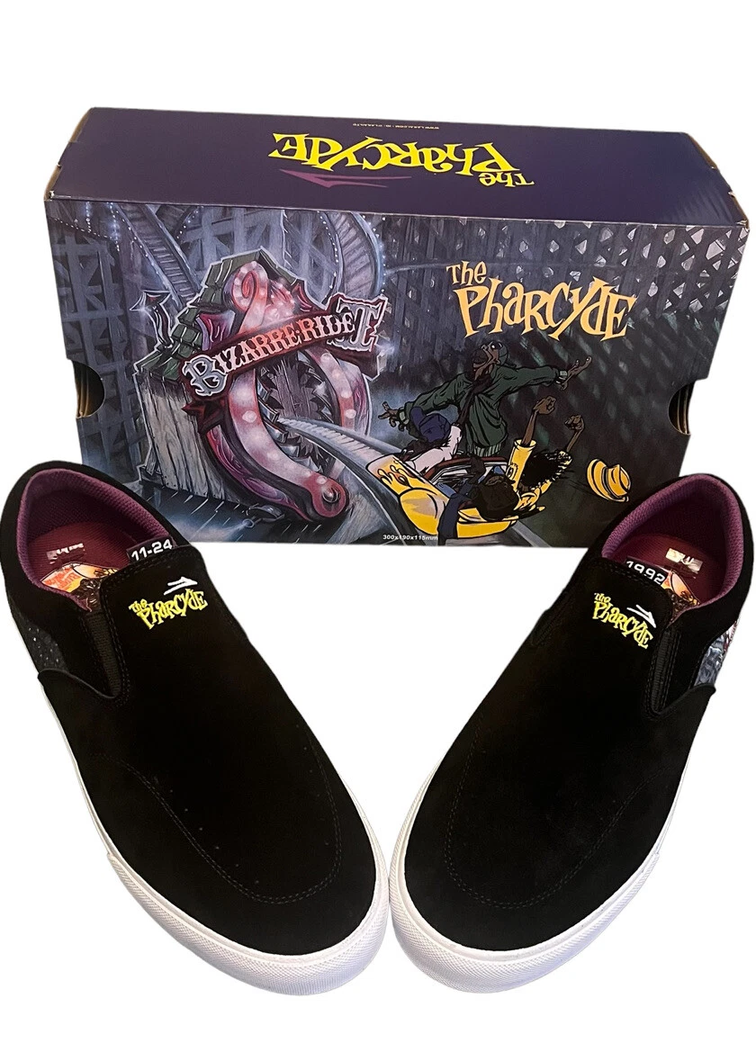 🗯Lakai Skateboard Shoes Owen VLK X The Pharcyde Black Suede SlipOn’s Size 11.5