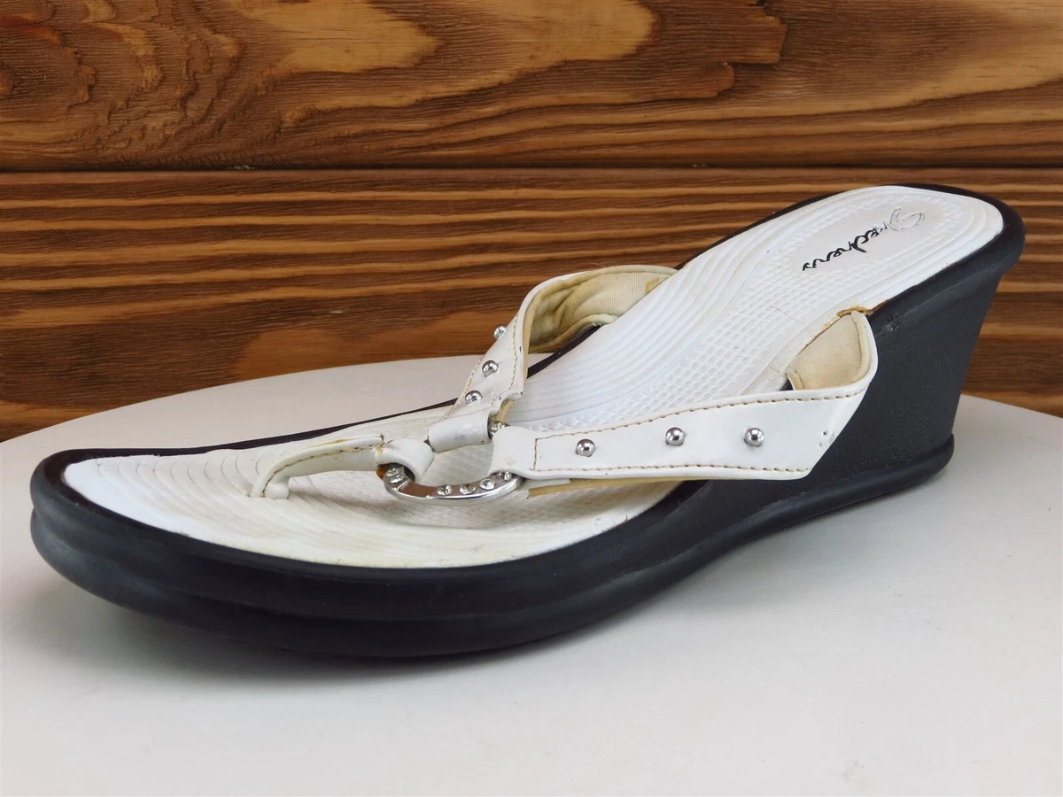 SKECHERS Size 9 Sandal Flip Flop White Synthetic Women M eBay