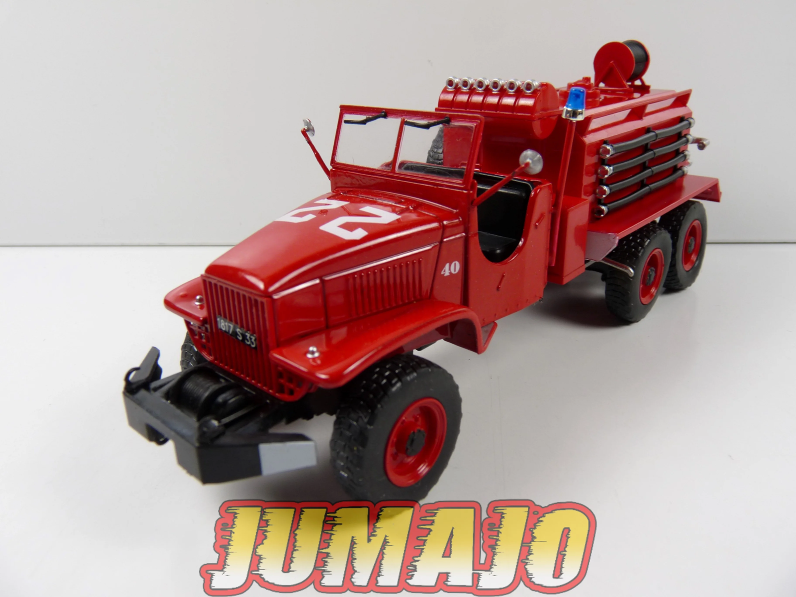 Camion De Pompier MOL 6x6 Citerne Feux De Forêt - White Métal 1/50 Belgique