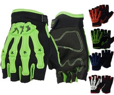Outdoor Cycling Bike Half-finger Gloves Motorcycle Skull Bone Skeleton Gloves US