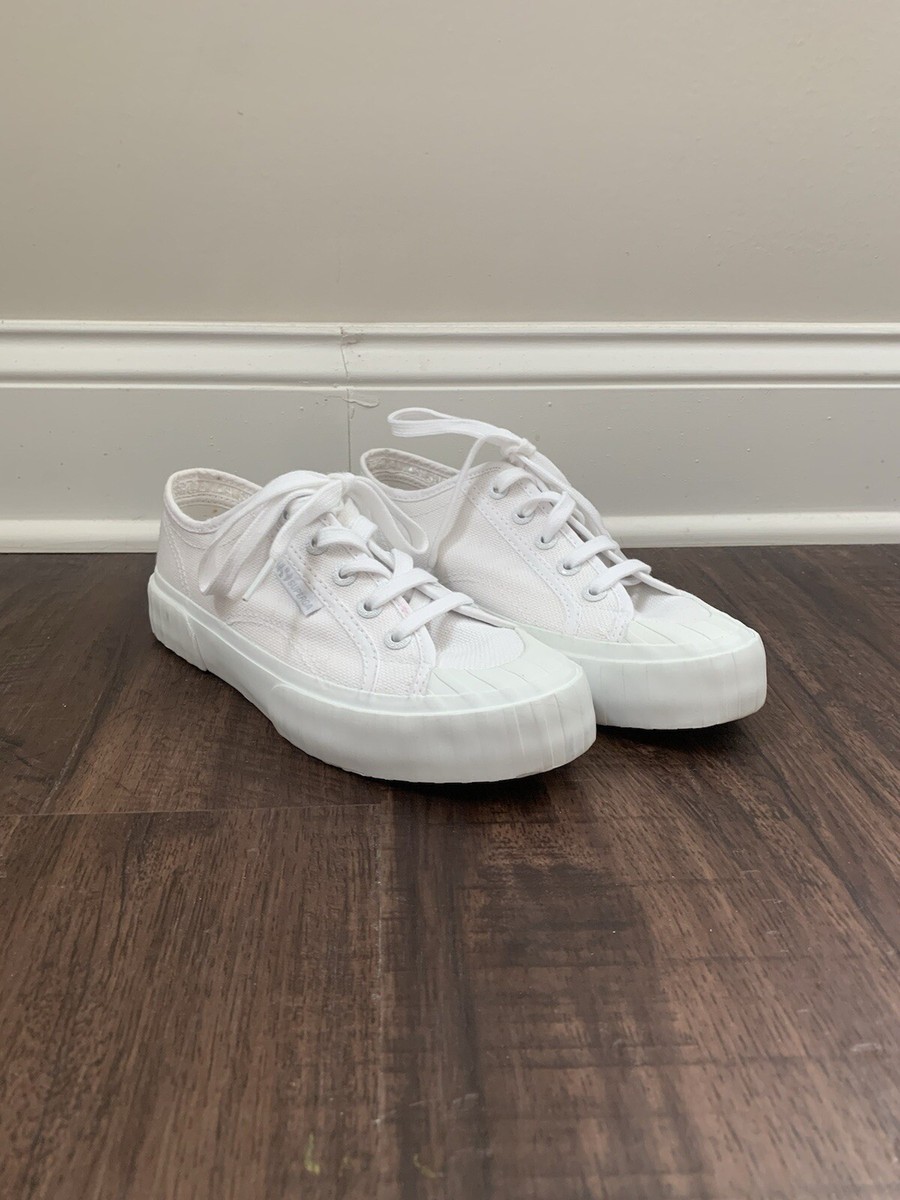 White Superga Canvas Sneakers Inspired By Shoes ASO Friends | eBay