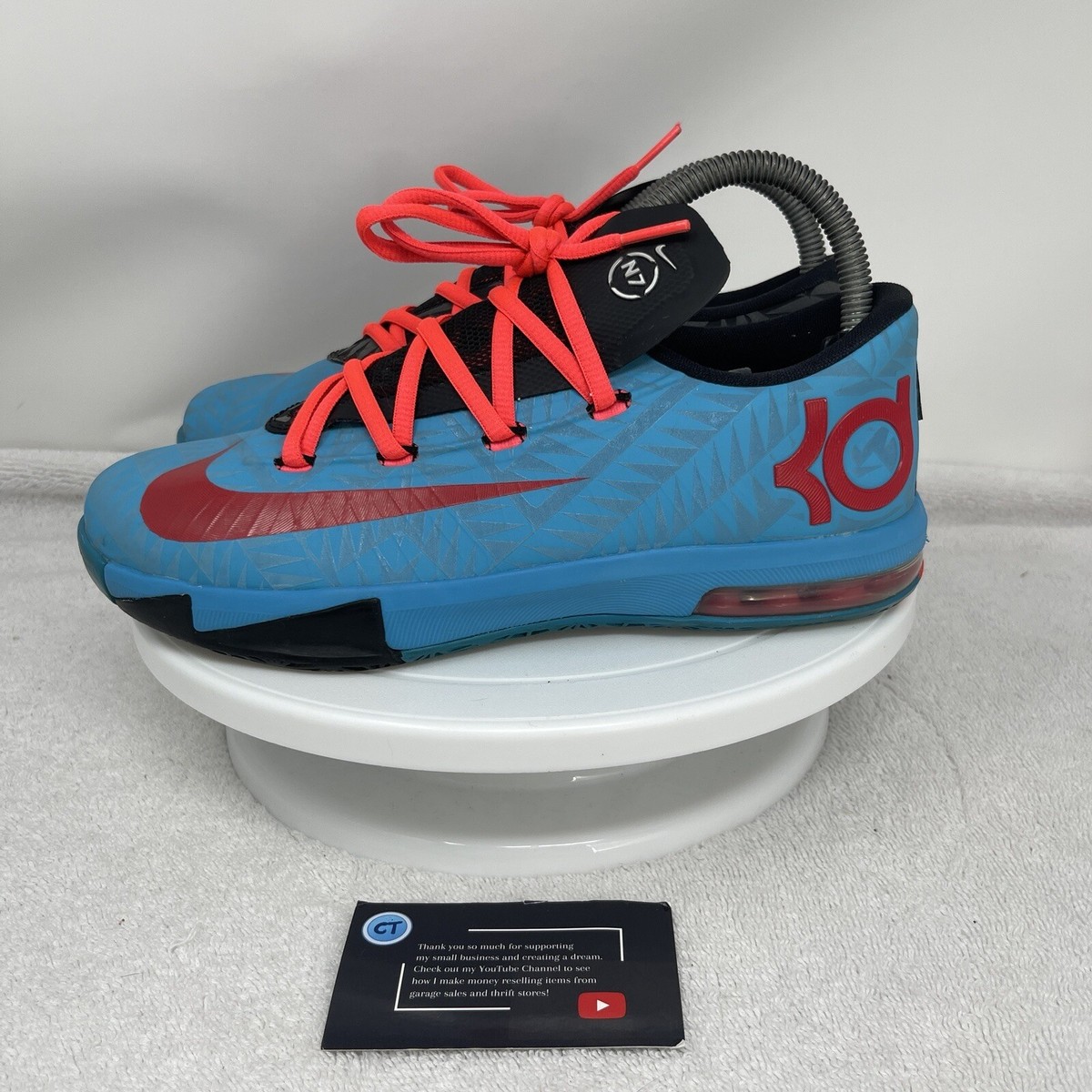 Nike KD 6 VI N7 Blue Red Size 5.5Y Kevin Durant Shoes Kids