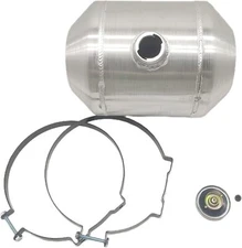 Round Gas Tank Fuel Tank With Baffle 4 Gallon 10''x14'' 1/4'' NPT Aluminum Spun