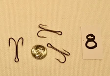 Lot 8 - 400 Vintage  Mustad # 7827 - Size 2 - Double Hooks