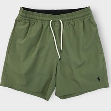 Polo Ralph Lauren Swim Trunks Olive Green Swimwear Shorts Elastic Waist Size S