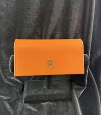 Tory Burch Orange Women's Solid eyeglass case with Logo Detail
