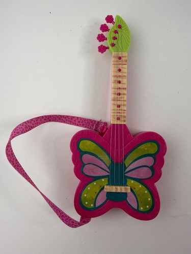 American Girl Doll Wellie Wishers Strings Wings Butterfly Pink Guitar Works