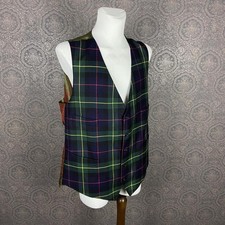 Men Peter Christian Vest Green Wool 46 / 3XL / 54