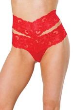 Coquette - 22333 - Highwaist Thong - RED