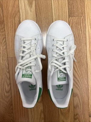 Classic Adidas Stan Smith OG Tumbled Leather White & Green - Size 6.5