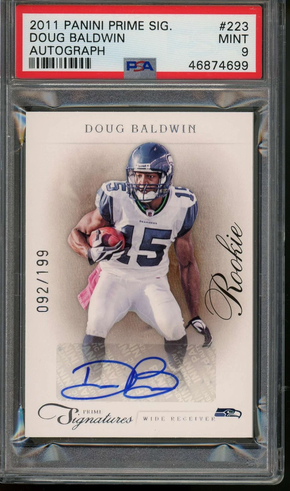 Doug Baldwin Panini Prime Signatures #223 Autograph