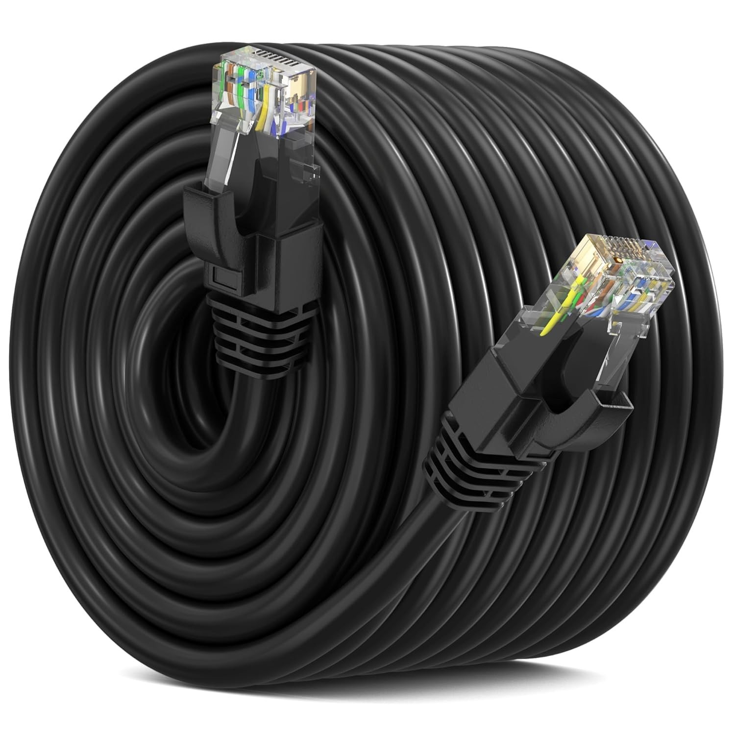 Ethernet Cable 250 Ft CAT6 High Speed Internet Network LAN Cable Cord Outdoor-image