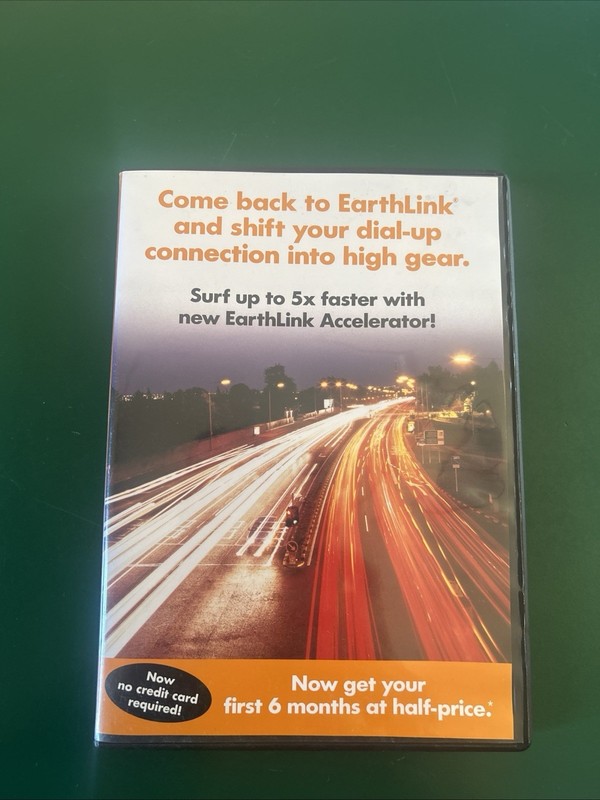EarthLink~CD~5x Faster~1/2 Price~Rare Collectors Item~With Case~Vintage~2003