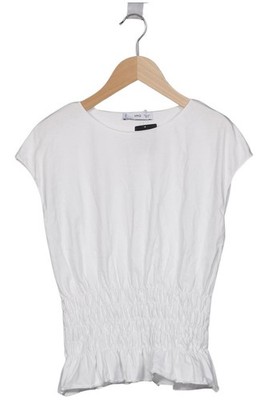 MANGO T-Shirt Damen Shirt Kurzärmliges Oberteil Gr. M Weiß #gryte2o