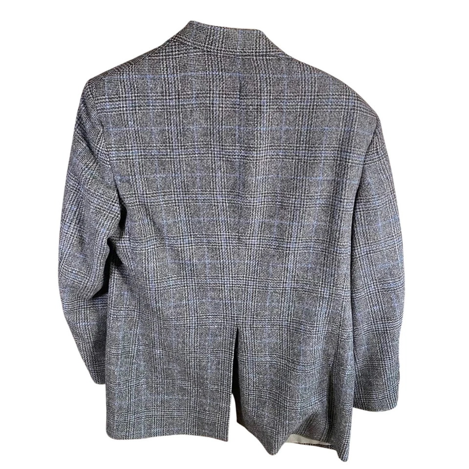 Lord & Taylor Fifth Avenue Collection Mens Blazer Jacket 40R Camel Hair Plaid  - Image 2 of 4