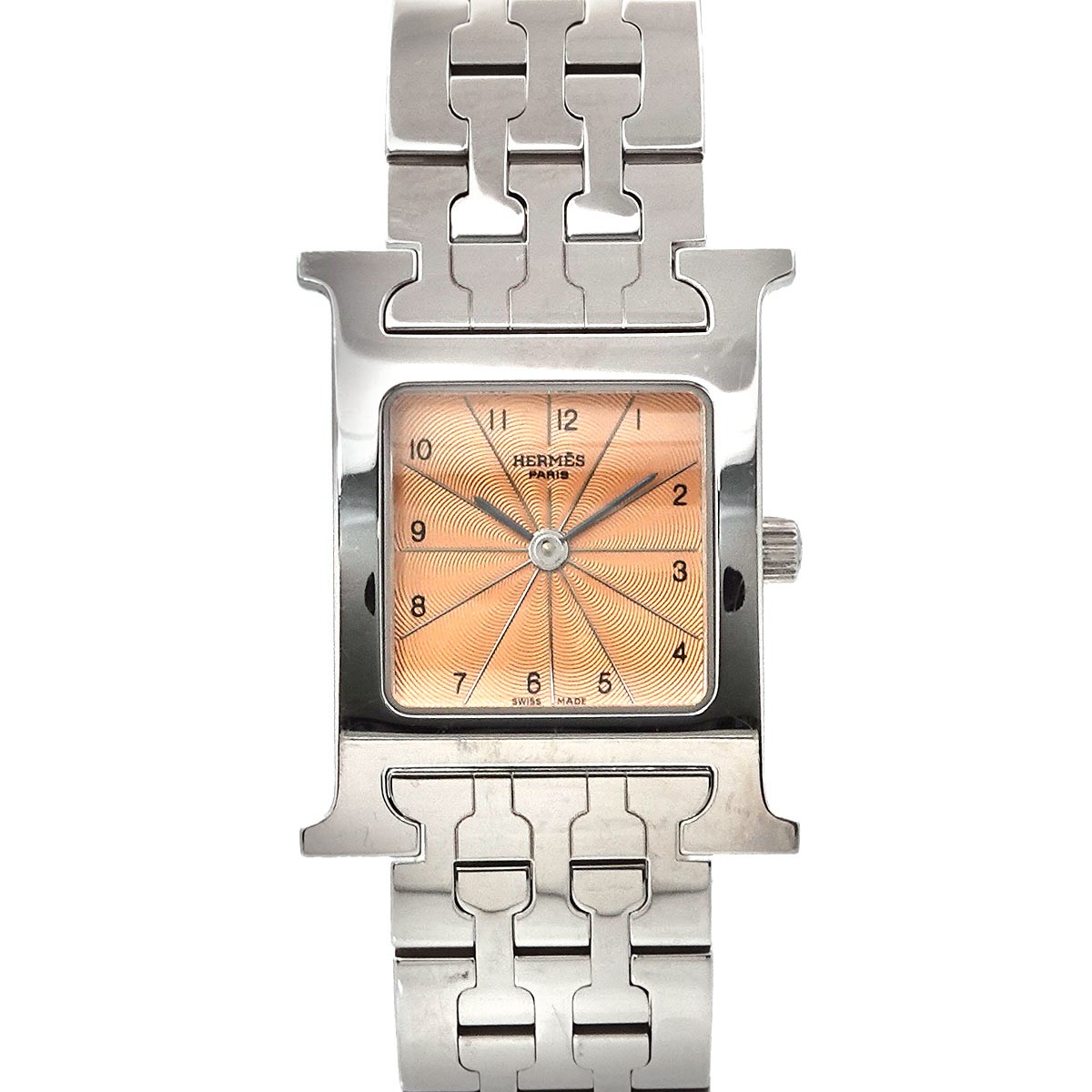 HERMES H WATCH HH1.210 QUARTZ LADY SWISS HERMES H Watch HH1.210 Quartz White Dial Ladies Watch  main image 4