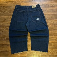 Interstate Mens Dark Blue Denim wide leg Jnco...