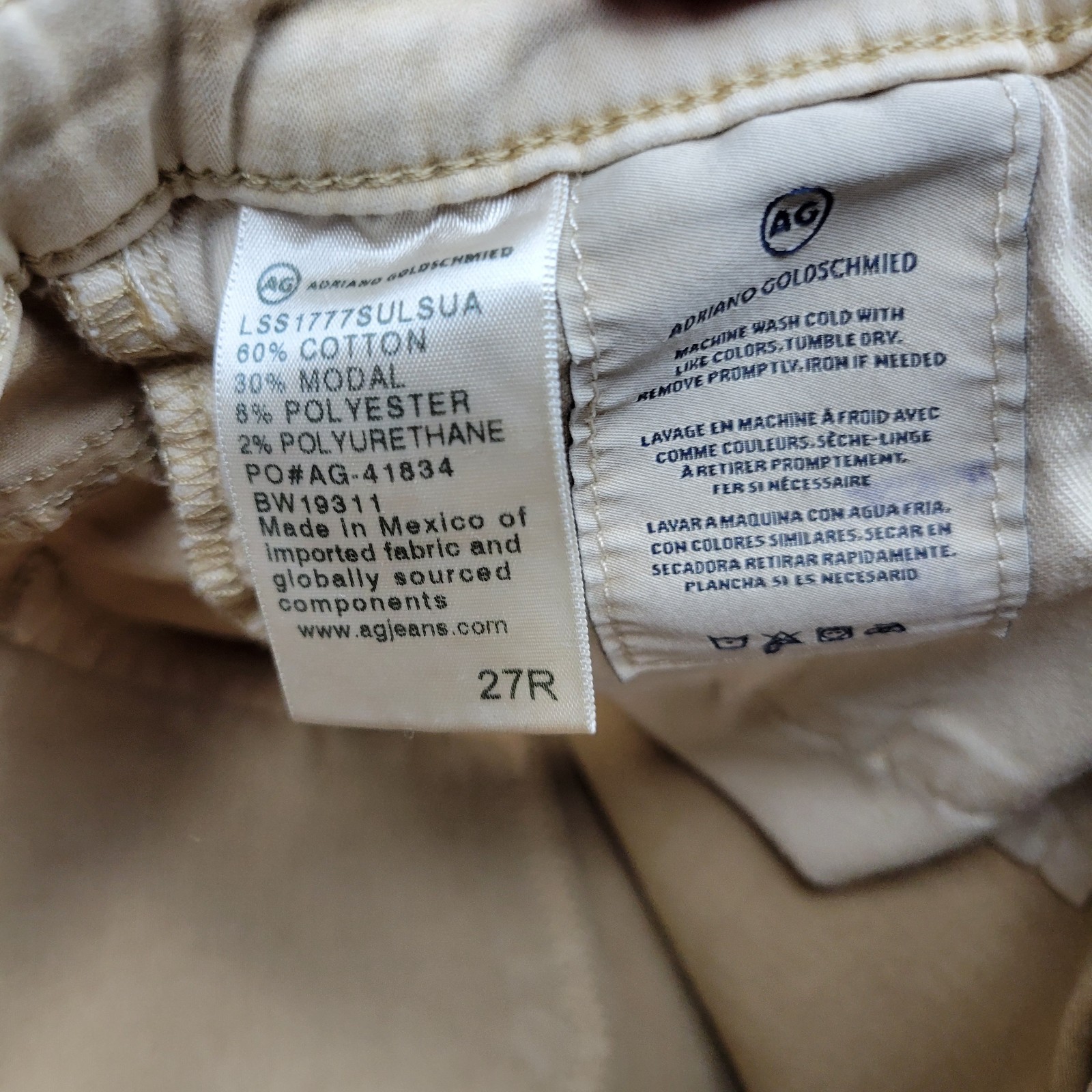 AG Adriano Goldschmied  Jeans Womens 27R Khaki Ankle Preppy Skinny The Farrah thumbnail 12