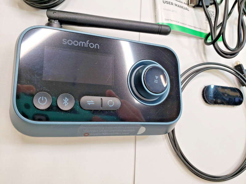 SOOMFON Bluetooth Transmitter for TV 3-in-1 Bluetooth 5.0 Transmitter Receiver