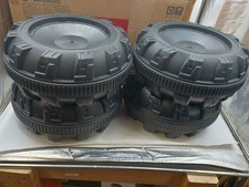 (4) BCP SKY6748-B 12V RIDE ON JEEP TRUCK REPLACEMENT WHEEL TIRE SET FRONT REAR