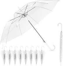 Clear Wedding Umbrellas Bulk, High-Visibility Transparent Rain Umbrella, R036