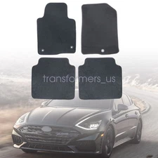 2020-2025 Fits Hyundai Sonata 4-Door Replacement Velour Floor Mats Carpet Black