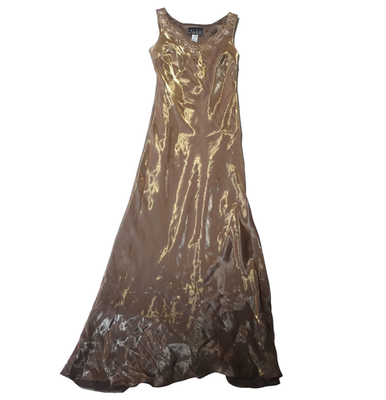 green emerald velvet dress Alex Evenings gold dress, size 12, NEW WITH TAGS!