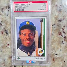 Upper Deck 1989 Ken Griffey Jr Star Rookie #1 PSA 9 MLB Mariners Card