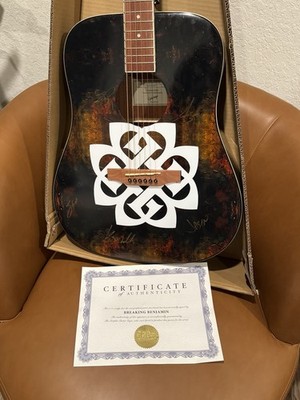 Epiphone PR5-E PR Series Dreadnought 6-String Acoustic Guitar Black w/ COA