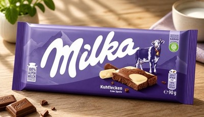 Milka Kuhflecken Schokolade 90g Alpenmilch Weiße Schoko