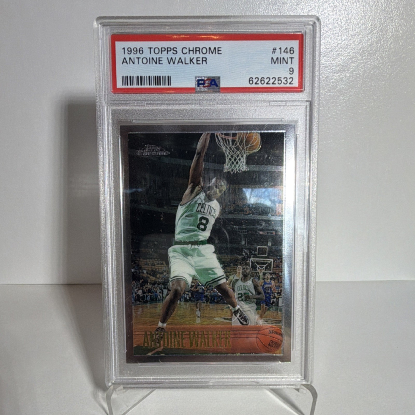 Topps 1996-97 Chrome Antoine Walker Rookie PSA 9 #146 Boston Celtics NBA