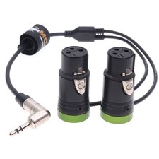 3.5mm TRS To XLR 3-pin Dual Channel Audio Line for R DE Wireless GO II
