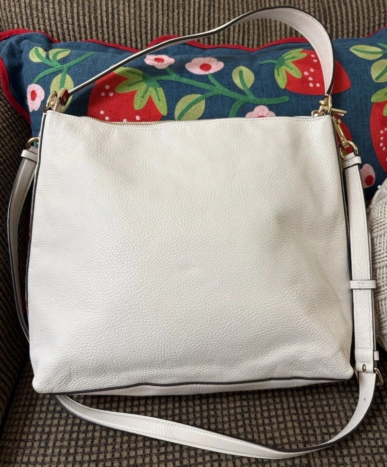 Coach F79994 Bundle Set Chalk Bone Marlon Hobo Leather Bag & Large Clutch Wallet - Image 3 of 4